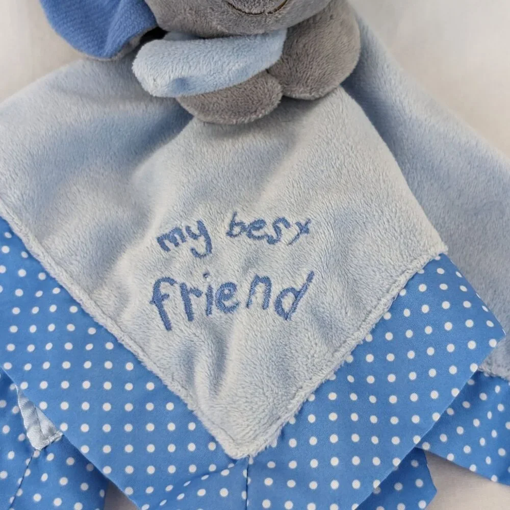 Garanimals Elephant‎ Lovey Blue Polka Dot Satin My Best Friend Security Blanket